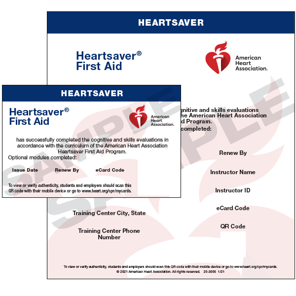 First aid certification